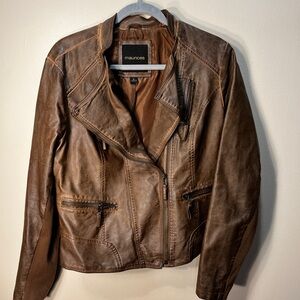 Maurices Brown Leather Jacket for Women
